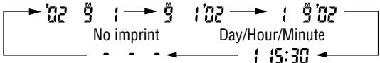 NIKON LITE TOUCH ZOOM 150ED-QD - Select the date/time indicator by pressing the MODE/SEL button. - 1