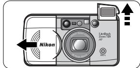 NIKON LITE TOUCH ZOOM 70W-QD - Öffnen Sie die Schiebeabdeckung. - 1