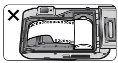 NIKON LITE TOUCH ZOOM 70W-QD - Pull the film leader out to the red index mark. - 3