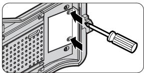 NIKON LITE TOUCH ZOOM 70W-QD - Open the date battery chamber lid inside the camera back. - 1