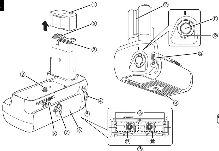 NIKON POIGNEE-ALIMENTATION MB-D80 POUR REFLEX NUMERIQUE D80 - 1