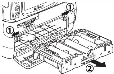 NIKON POIGNEE-ALIMENTATION MB-D80 POUR REFLEX NUMERIQUE D80 - De batterijen verwijderen - 2