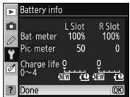 NIKON POIGNEE-ALIMENTATION MB-D80 POUR REFLEX NUMERIQUE D80 - Battery Info - 1