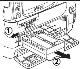 NIKON POIGNEE-ALIMENTATION MB-D80 POUR REFLEX NUMERIQUE D80 - Akkujen poistaminen - 1