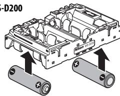 NIKON POIGNEE-ALIMENTATION MB-D80 POUR REFLEX NUMERIQUE D80 - Introduccion de las baterias - 1