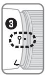 Diagram showing a device with labeled parts and a dashed-line annotation indicating a key or location.