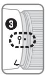 Diagram showing a mechanical component with labeled parts and a dashed circular annotation indicating a key or connection point.