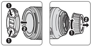 Technical diagram showing two views of a mechanical component with numbered parts and directional arrows indicating assembly or assembly.