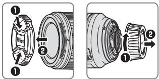 Technical diagram showing two views of a mechanical component with numbered parts and directional arrows indicating assembly or assembly.