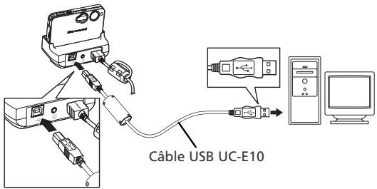 NIKON 1 S1 - Connexion du câble USB - 1