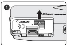 NIKON 1 S1 - Soulevez le volet du logement pour accumuler - 1