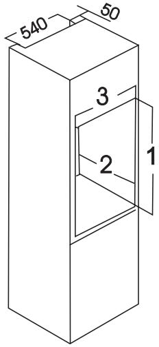 FAURE FBA6154A - Dimensions of the recess - 1