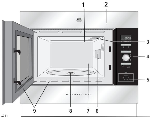 AEG-ELECTROLUX MCD2662E-B - Forno a microonde e accessori - 1