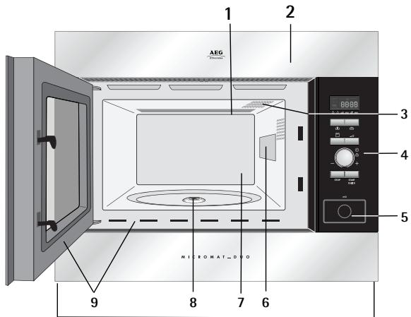AEG-ELECTROLUX MCD2663E-M - Four micro-ondes et accessoires - 1
