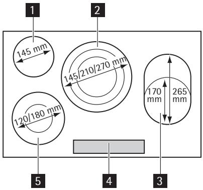 AEG-ELECTROLUX 86731 K-MN - Cooking surface layout - 1