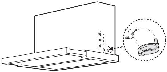 AEG-ELECTROLUX EFP60202W - Fixation de la hotte dans l'élément haut - évacuation de l'air (recyclage de l'air, avec filtré à charbon actif) - 1