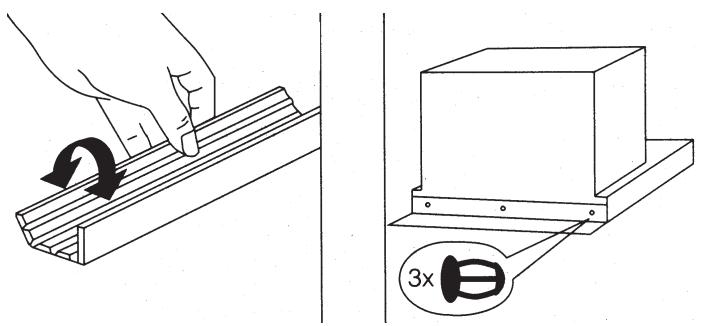 AEG-ELECTROLUX EFP60202W - Fixation de la hotte dans l'élément haut - évacuation de l'air (recyclage de l'air, avec filtré à charbon actif) - 2