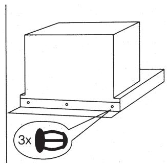 AEG-ELECTROLUX EFP60202W - Installing the extractor hood in the wall unit - extraction version (Recirculation version with charcoal filter) - 3