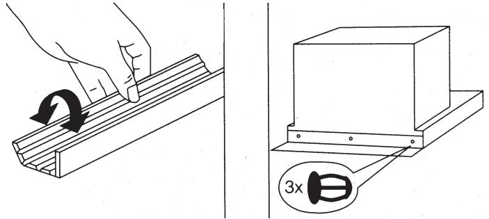 AEG-ELECTROLUX EFP60202W - Montage der Dunstabzugshaube im Oberschrank - Abluft (Umluft mit Aktivkohlefilter) - 2
