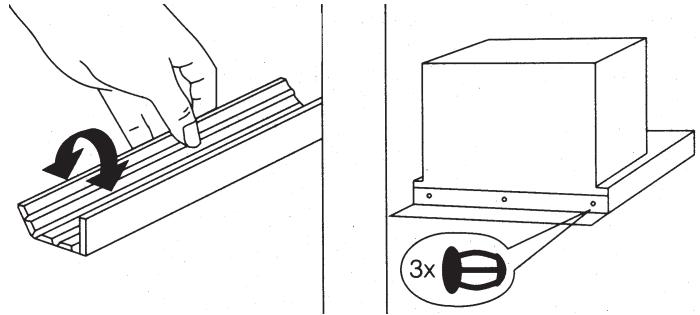 AEG-ELECTROLUX EFP60202X - Montage der Dunstabzugshaube im Oberschrank - Abluft (Umluft mit Aktivkohlefilter) - 2