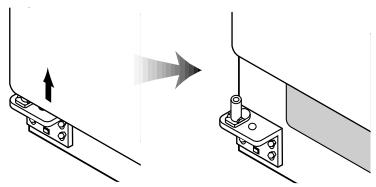 AEG-ELECTROLUX ENL60812X - Folg disse trin, hvis koleskabet ikke kankommen gennem øren ved installationen - 5