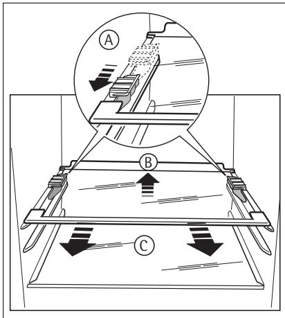 AEG-ELECTROLUX SANTO K 9 12 00-7 I - Entfernen der Ablagenhalter - 1