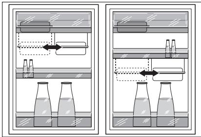 AEG-ELECTROLUX SANTO K 9 12 40-7 I - Positioning the door half shelf - 1