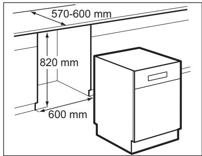 AEG-ELECTROLUX GS60BF221 - Installation sous un PLAN de travail de cuisine - 1