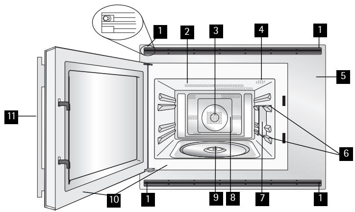 AEG-ELECTROLUX MCC4061E-B - VUE d'ensemble de l'appareil four micro-ondes et accessoires - 1
