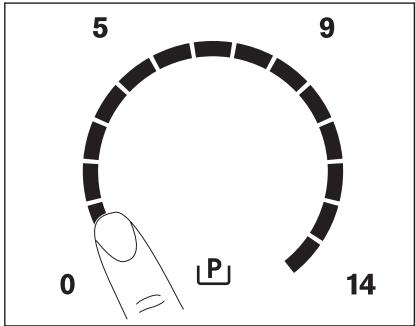 AEG-ELECTROLUX EHI6740F9K - The heat setting - 1