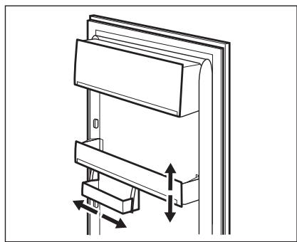AEG-ELECTROLUX ENN2801EOW - Posizionamento dei ripiani della porta - 1