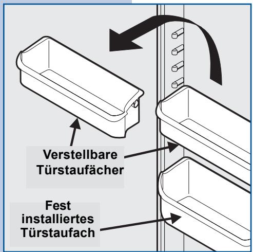 AEG-ELECTROLUX ERL6296XX - Ändern der Position eines verstellbaren Türstaufachs: - 1