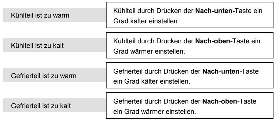 AEG-ELECTROLUX ERL6296XX - Einstellen der Temperatur - 2