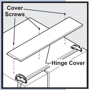 AEG-ELECTROLUX ERL6296XX - To remove the top hinge cover: - 1