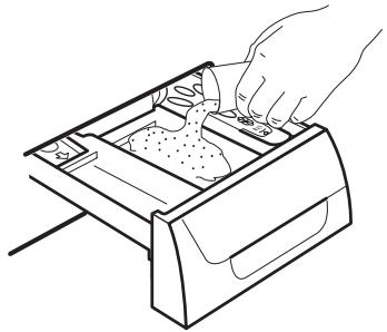AEG-ELECTROLUX EWF128500W - Measure out the detergent and the fabric softener - 1