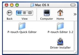 BROTHER PTOUCH PT-3600 - Dans le cas d'un mac OS x v10.1 ou v10.2: - 2