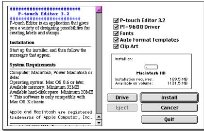 BROTHER PTOUCH PT-3600 - Remarque - 1