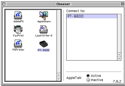 BROTHER PTOUCH PT-3600 - Dans le cas d'un mac OS d'une version antérieure au OS x: - 1