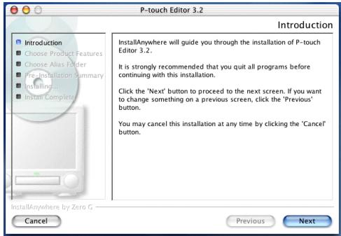 BROTHER PTOUCH PT-3600 - Dans le cas d'un mac OS x v10.1 ou v10.2: - 4
