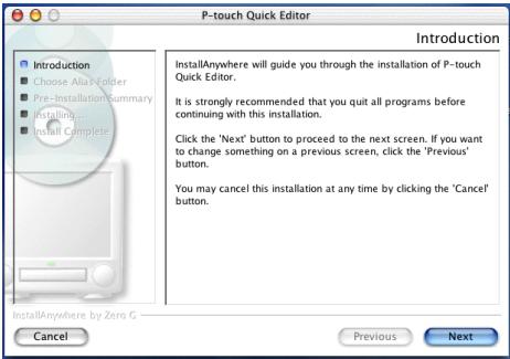 BROTHER PTOUCH PT-3600 - Dans le cas d'un mac OS x v10.1 ou v10.2: - 4