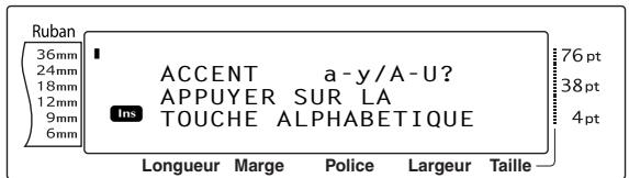 BROTHER PTOUCH PT-3600 - Pour ajouter un caractère accentué au texte : - 1