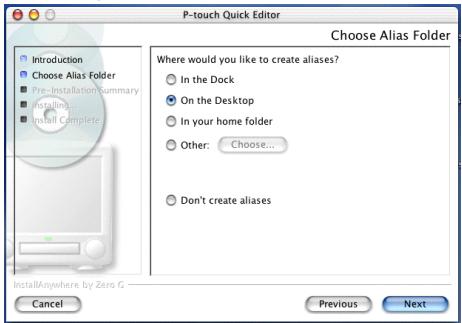 BROTHER PTOUCH PT-9600 - Dans le cas d'un Mac OS X v10.1 ou v10.2: - 5