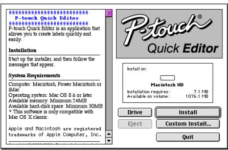 BROTHER PTOUCH PT-9600 - Pour un Mac OS de version antérieure au OS X: - 3
