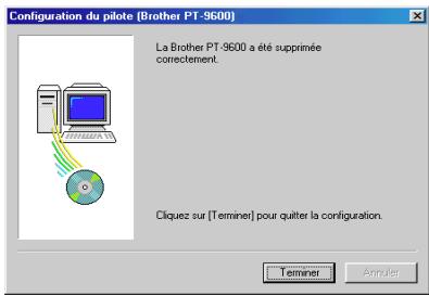 BROTHER PTOUCH PT-9600 - Pour désinstaller le pilote d'imprimante : - 5