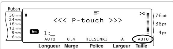 BROTHER PTOUCH PT-9600 - Fonction Taille (TAILLE) - 1