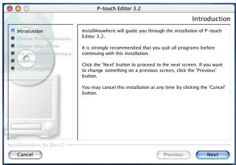 BROTHER PTOUCH PT-9600 - Dans le cas d'un Mac OS X v10.1 ou v10.2: - 4