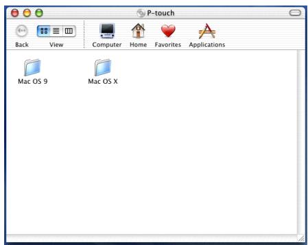 BROTHER PTOUCH PT-9600 - Dans le cas d'un Mac OS X v10.1 ou v10.2: - 1
