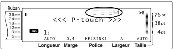 BROTHER PTOUCH PT-9600 - Fonction Alignement de texte (ALI. H) - 1