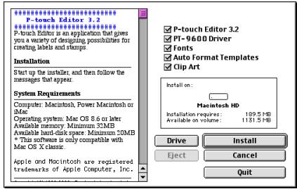 BROTHER PTOUCH PT-9600 - REMARQUE - 1