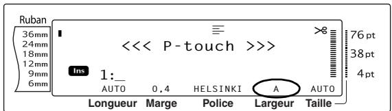 BROTHER PTOUCH PT-9600 - Fonction Largeur (LARGEUR) - 1
